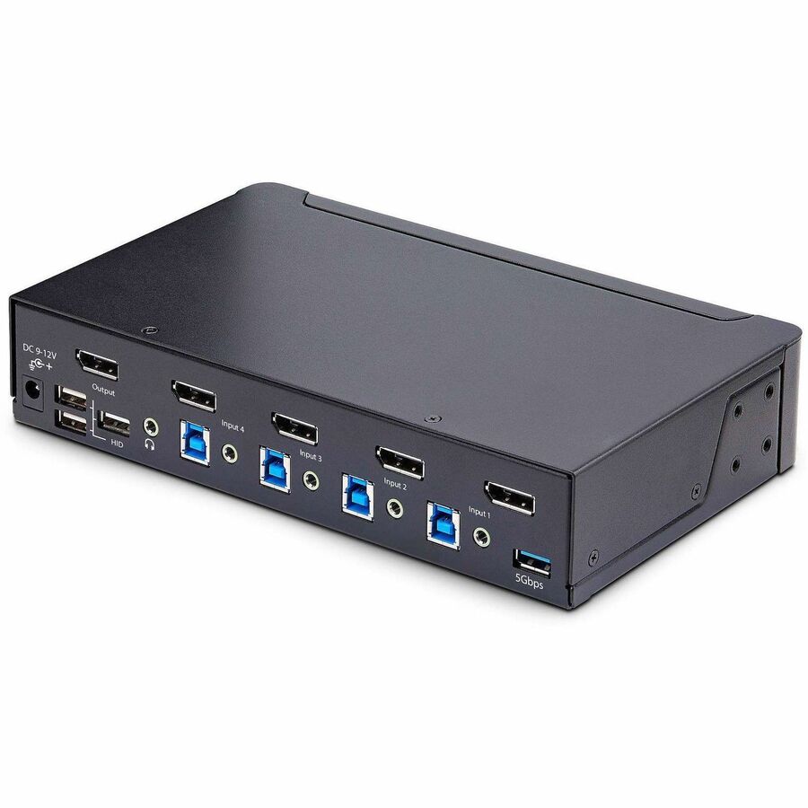 StarTech.com 4-Port DisplayPort 1.4 KVM Switch, 8K 60Hz / 4K 144Hz, 2x USB 3.0 Ports, 4x USB 2.0 Ports, Hotkey Switching, TAA Compliant D86A2-4-PORT-8K-KVM