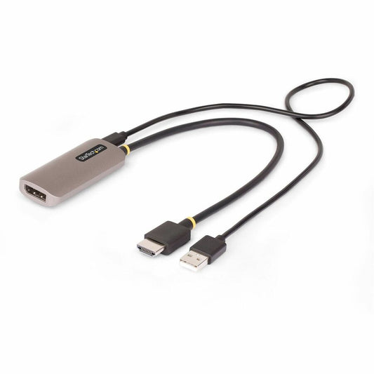 StarTech.com 1ft (30cm) HDMI to DisplayPort Adapter Cable, 8K 60Hz, Active HDMI 2.1 to DP 1.4 Video Converter, USB Bus Powered 148B-HDMI-DP-8K