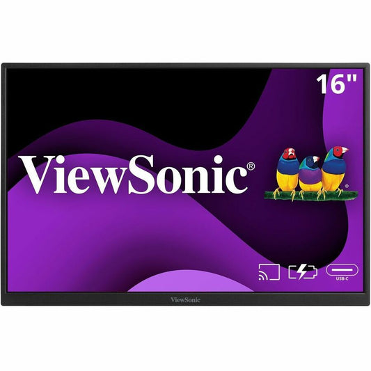 ViewSonic VG1656N 16" Class Full HD+ LED Monitor - 16:10 - Black VG1656N