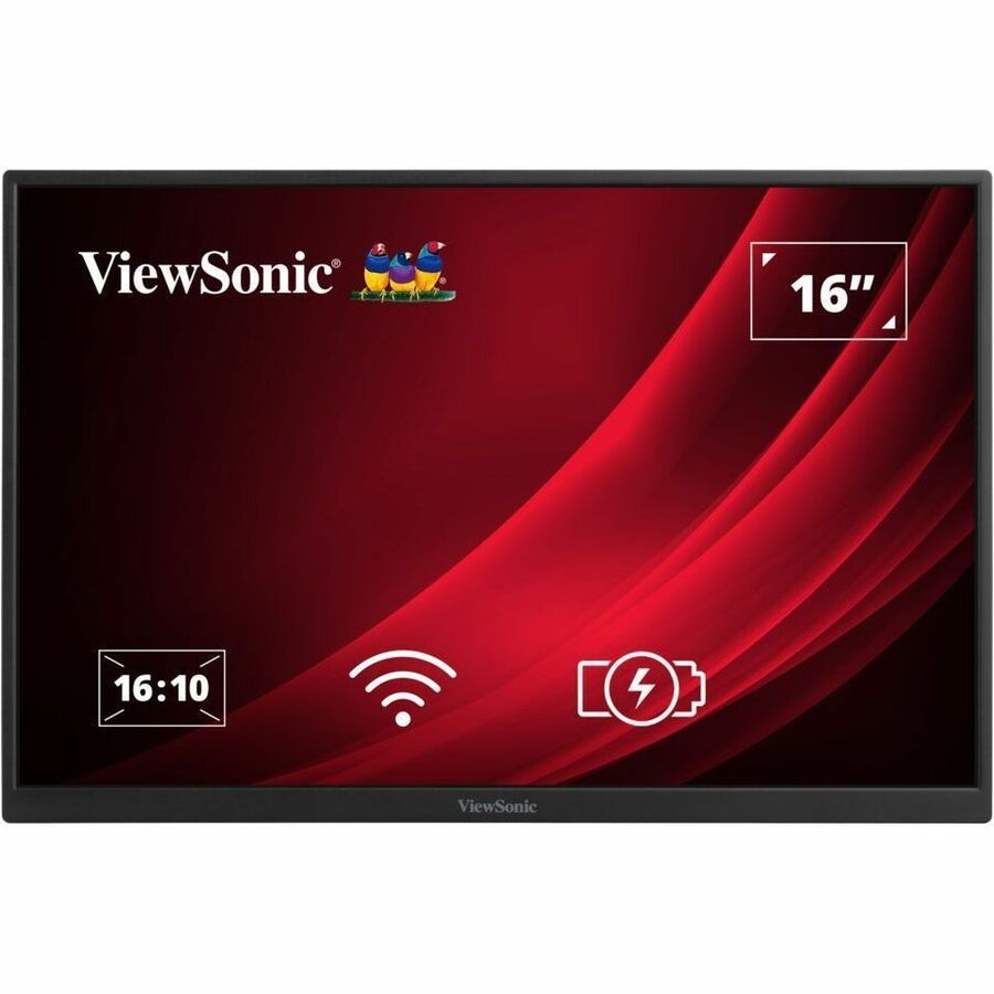 ViewSonic VG1656N 16" Class Full HD+ LED Monitor - 16:10 - Black VG1656N