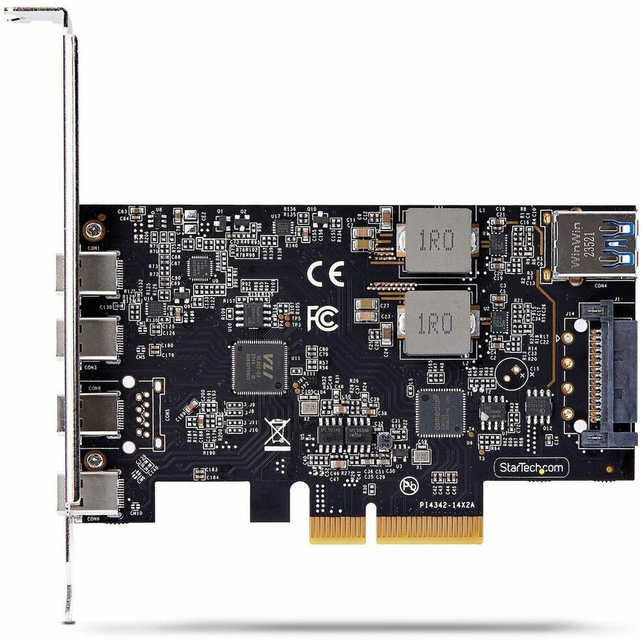 StarTech.com 5-Port USB PCIe Card, USB 3.2 10Gbps, PCI Express Card with 4x USB-C Ports, 1x USB-A Internal Port PS4C3IA3-USB-C-CARD