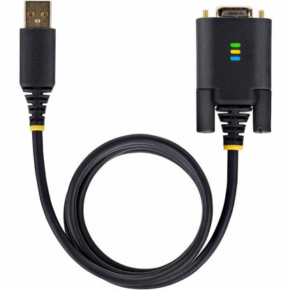 StarTech.com 6.6ft (2m) USB to Serial Adapter Cable, COM Retention, FTDI, DB9 RS232, Interchangeable DB9 Screws/Nuts, Windows/macOS/Linux 1P6FFC-USB-SERIAL