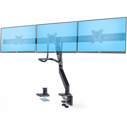 StarTech.com Crossbar Triple Monitor Desk Mount For Up To 3x 27in Screens, VESA 75x75/100x100, Tool-Less Arm Adjustments, C-Clamp/Grommet 3M1A3SG-MONITOR-ARM