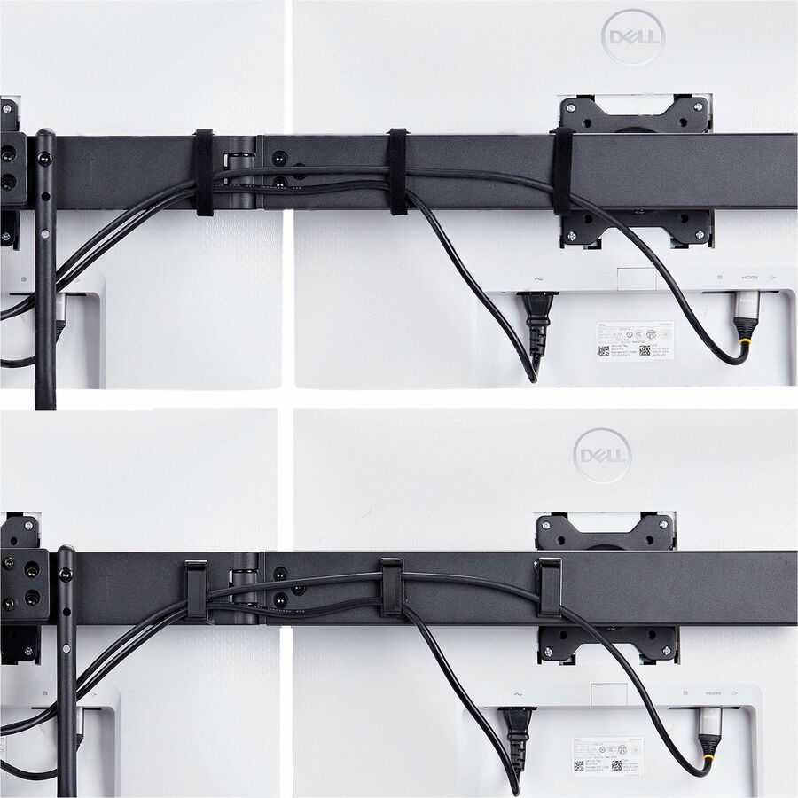 StarTech.com Crossbar Triple Monitor Desk Mount For Up To 3x 27in Screens, VESA 75x75/100x100, Tool-Less Arm Adjustments, C-Clamp/Grommet 3M1A3SG-MONITOR-ARM