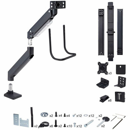 StarTech.com Crossbar Triple Monitor Desk Mount For Up To 3x 27in Screens, VESA 75x75/100x100, Tool-Less Arm Adjustments, C-Clamp/Grommet 3M1A3SG-MONITOR-ARM