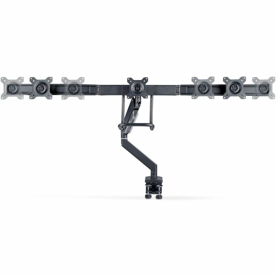 StarTech.com Crossbar Triple Monitor Desk Mount For Up To 3x 27in Screens, VESA 75x75/100x100, Tool-Less Arm Adjustments, C-Clamp/Grommet 3M1A3SG-MONITOR-ARM