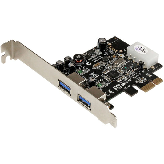 StarTech.com 2 Port PCI Express (PCIe) SuperSpeed USB 3.0 Card Adapter with UASP - 5Gbps - LP4 Power PEXUSB3S25