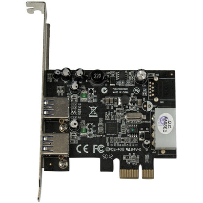 StarTech.com 2 Port PCI Express (PCIe) SuperSpeed USB 3.0 Card Adapter with UASP - 5Gbps - LP4 Power PEXUSB3S25