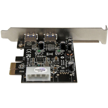 StarTech.com 2 Port PCI Express (PCIe) SuperSpeed USB 3.0 Card Adapter with UASP - 5Gbps - LP4 Power PEXUSB3S25