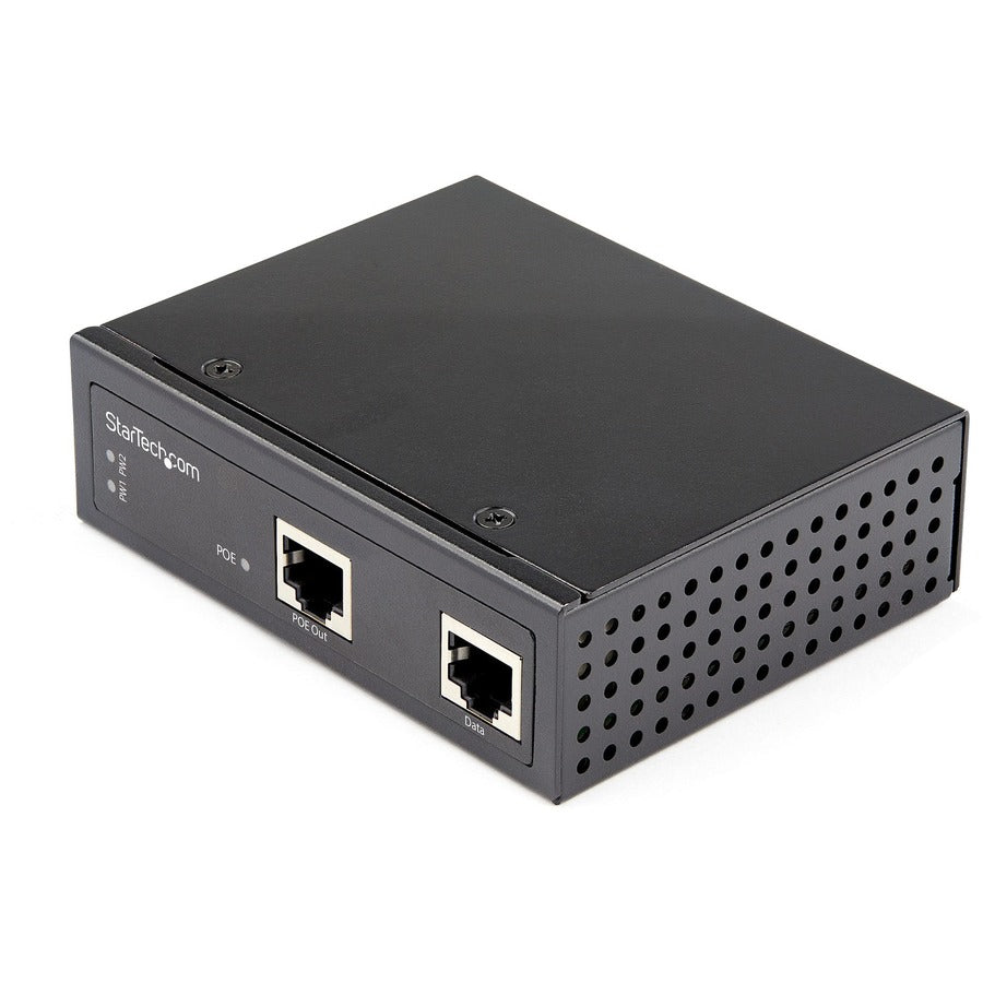 StarTech.com Industrial Gigabit PoE Injector - High Speed 90W 802.3bt PoE++ 52V-56VDC Ultra Power Over Ethernet/UPoE Injector -40C to +75C POEINJ1G90W