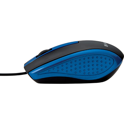 Verbatim Corded Notebook Optical Mouse - Blue 99743