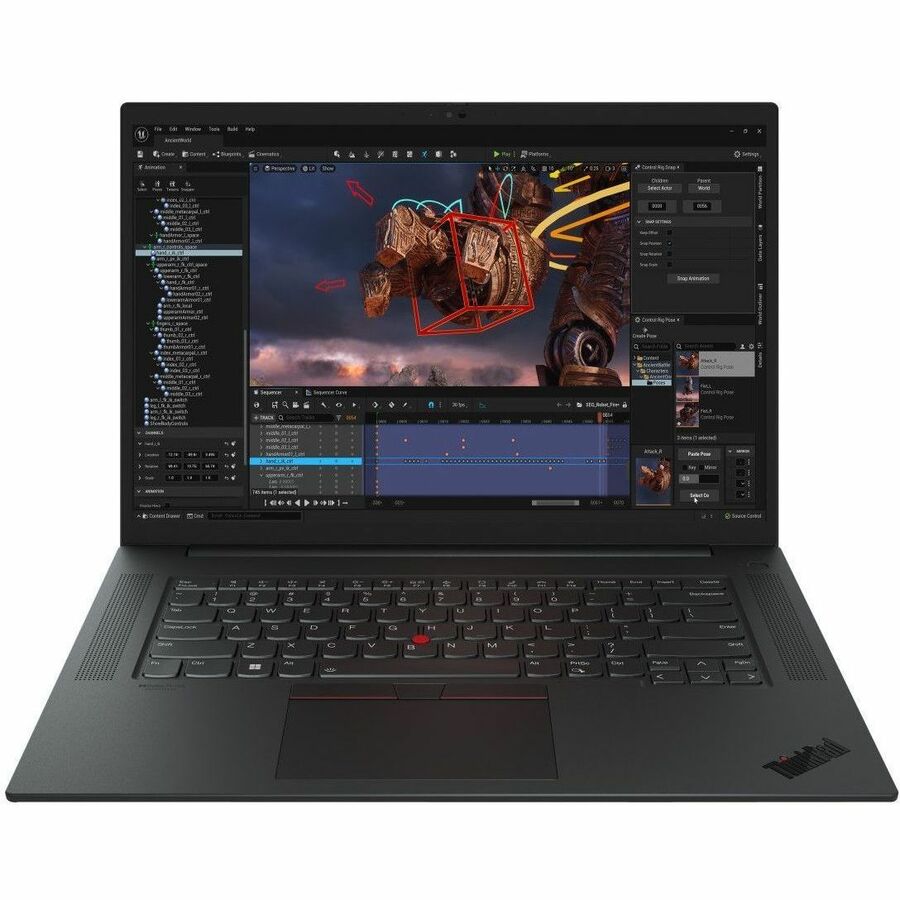 Lenovo ThinkPad P1 Gen 6 21FV001KUS 16" Touchscreen Mobile Workstation - WQUXGA - Intel Core i7 13th Gen i7-13800H - vPro Technology - 32 GB - 1 TB SSD - English Keyboard - Black Weave 21FV001KUS