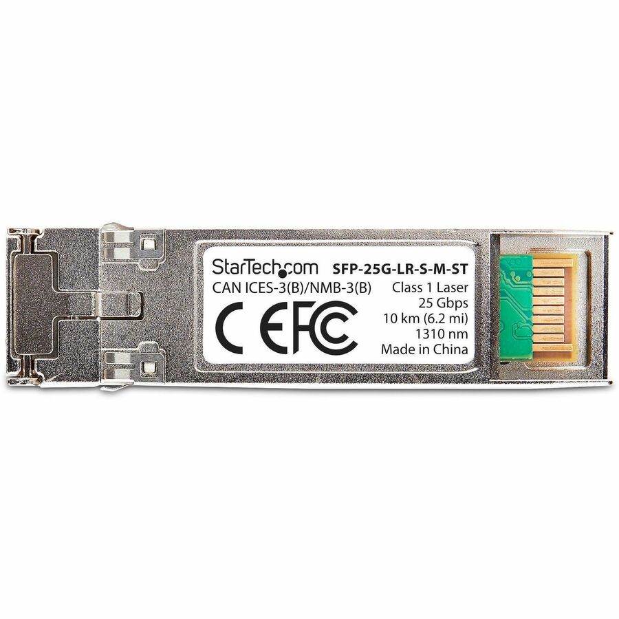 StarTech.com MSA-Compliant SFP-25G-LR-S SFP28 Module, 25Gb Single Mode Fiber (SMF), 25GBASE-LR LC Transceiver, 1310nm, 10km (6.2mi), DDM SFP-25G-LR-S-M-ST