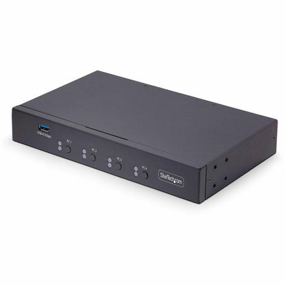 StarTech.com 4-Port KM Switch with Mouse Roaming, USB 3.0 Keyboard/Mouse Switcher for 4 Computers, 3.5mm and USB Audio, TAA Compliant P4A20132-KM-SWITCH