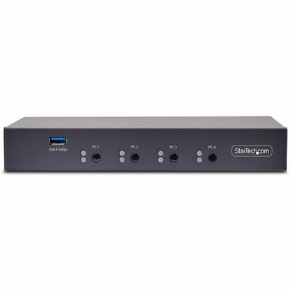 StarTech.com 4-Port KM Switch with Mouse Roaming, USB 3.0 Keyboard/Mouse Switcher for 4 Computers, 3.5mm and USB Audio, TAA Compliant P4A20132-KM-SWITCH