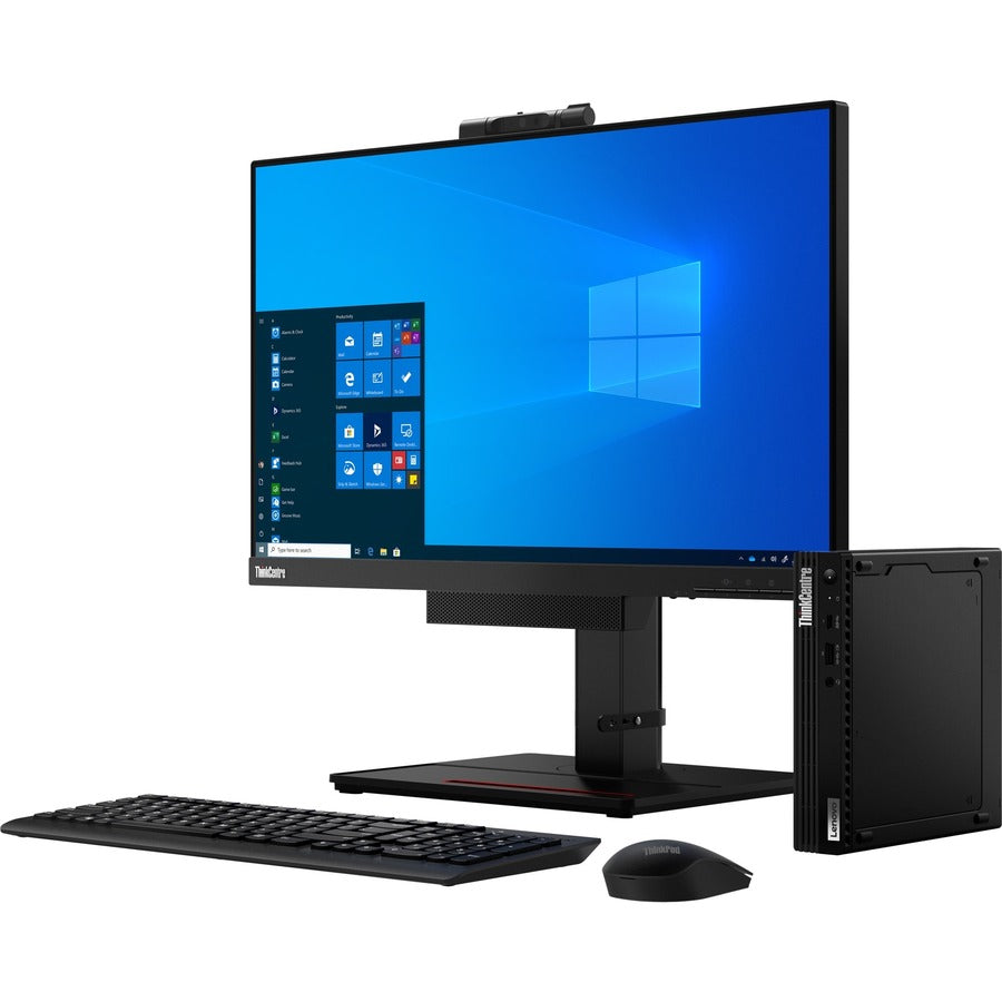 Lenovo ThinkCentre M80q 11DN0097US Desktop Computer - Intel Core i3 10th Gen i3-10100T - 8 GB - 128 GB SSD - Tiny - Black 11DN0097US