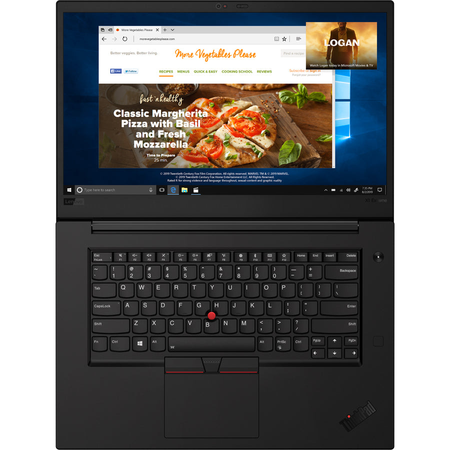 Lenovo ThinkPad X1 Extreme Gen 2 20QV0008CA 15.6" Notebook - Intel Core i7 9th Gen i7-9850H - 32 GB - 512 GB SSD - French Keyboard - Midnight Black 20QV0008CA