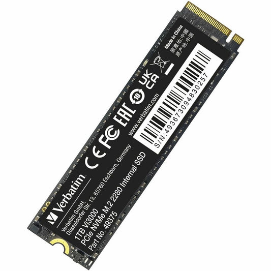 Verbatim Vi3000 1 TB Solid State Drive - M.2 2280 Internal - PCI Express NVMe (PCI Express NVMe x4) 49375