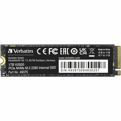 Verbatim Vi3000 1 TB Solid State Drive - M.2 2280 Internal - PCI Express NVMe (PCI Express NVMe x4) 49375