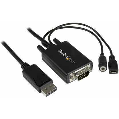 StarTech.com 10 ft 3m DisplayPort to VGA Adapter Cable with Audio - DP to VGA Converter - 1920x1200 DP2VGAAMM3M