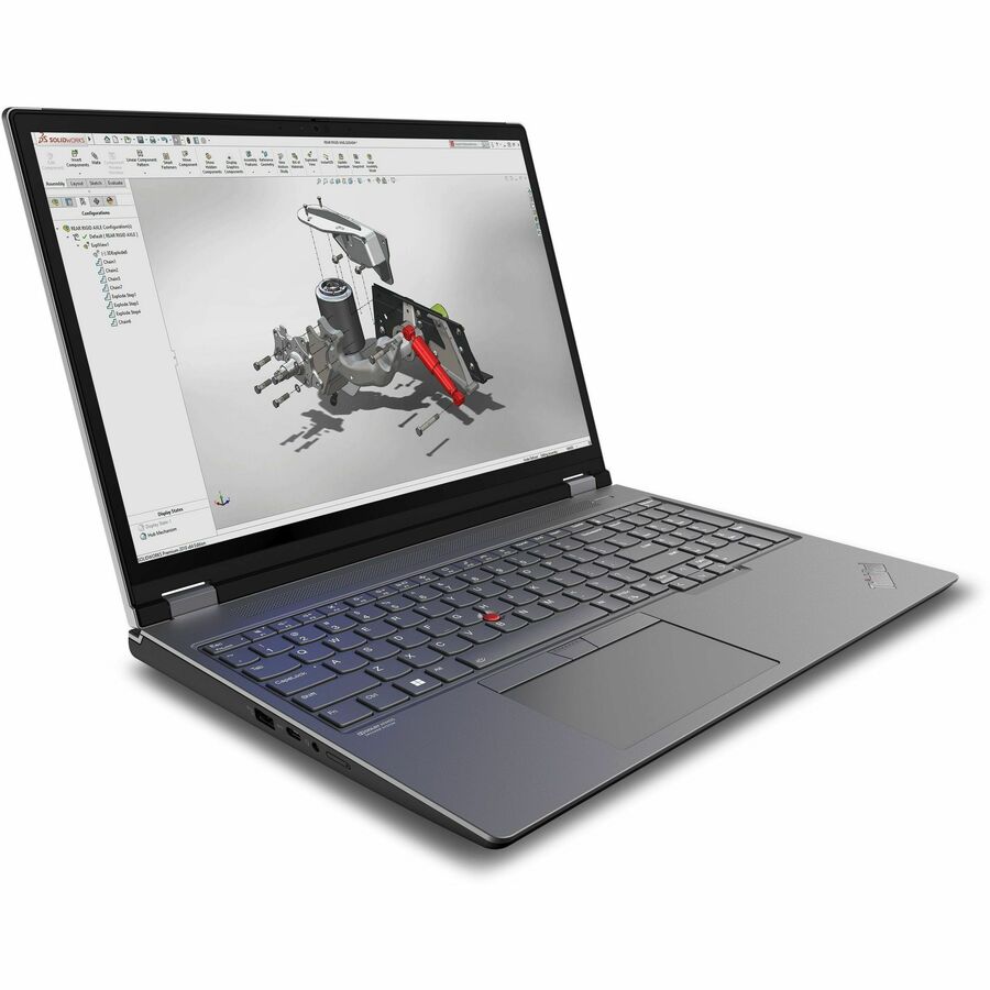 Lenovo ThinkPad P16 Gen 2 21FA005AUS 16" Mobile Workstation - WQXGA - Intel Core i7 14th Gen i7-14700HX - 32 GB - 1 TB SSD - English Keyboard - Storm Gray, Villi Black 21FA005AUS