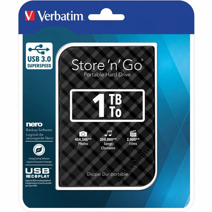 Verbatim Store 'n' Go 2 TB Portable Hard Drive - 2.5" External 53195