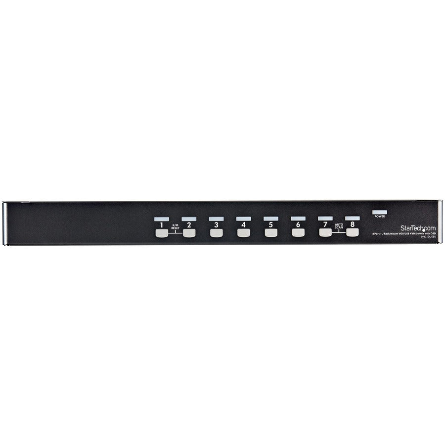 StarTech.com 8 Port 1U Rackmount USB KVM Switch Kit with OSD and Cables SV831DUSBUK