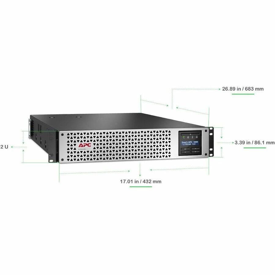 APC by Schneider Electric Smart-UPS 3KVA Rack-mountable UPS SMTL3KRM2UCLNC