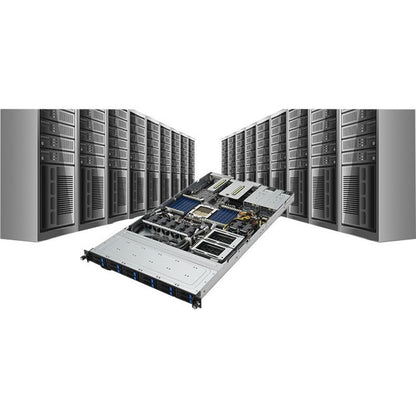 Asus RS500A-E12-RS12U-12W16B Barebone System - 1U Rack-mountable - Socket SP5 LGA-6096 - 1 x Processor Support - AMD RS500A-E12-RS12U-12W16B