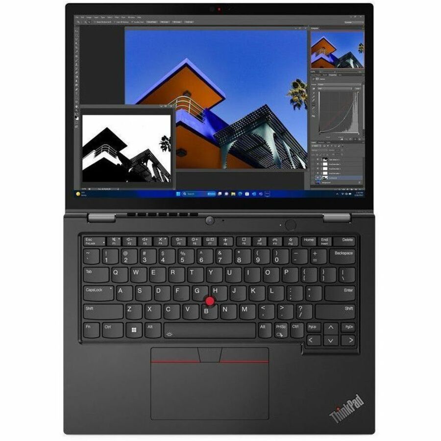 Lenovo ThinkPad L13 Gen 5 21LM0010US 13.3" Touchscreen Convertible 2 in 1 Notebook - WUXGA - Intel Core Ultra 5 125U - 16 GB - 256 GB SSD - English Keyboard - Black 21LM0010US