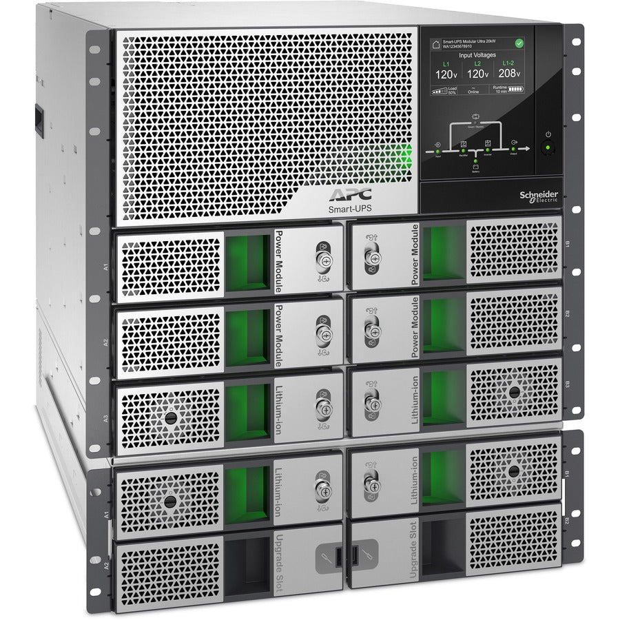 APC by Schneider Electric Smart-UPS Modular Ultra 20kW Scalable to 20kW N+1 Rackmount 208/240V SRYL20K20RMXLT