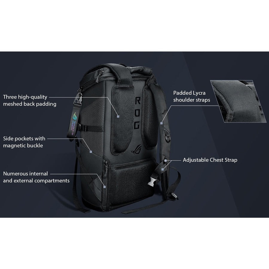 Asus ROG Ranger BP2701 Carrying Case (Backpack) for 17" Notebook - Black 90XB06L0-BBP000