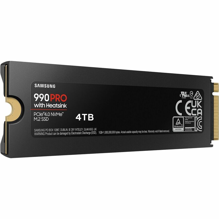 Samsung 990 PRO 4 TB Solid State Drive - M.2 2280 Internal - PCI Express NVMe (PCI Express NVMe 4.0 x4) MZ-V9P4T0CW