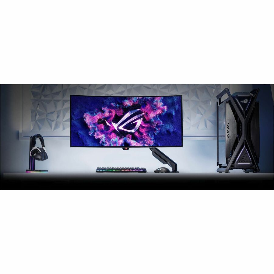 Asus ROG Mounting Arm for Monitor, Flat Panel Display, Curved Screen Display - Black AAS01