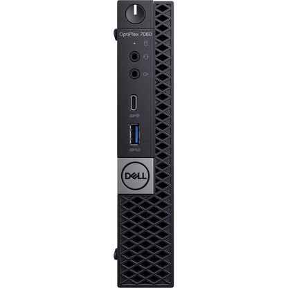 Dell OptiPlex 7000 7060 Desktop Computer - Intel Core i5 (8th Gen) i5 - 8500T 2.10 GHz - 8 GB DDR4 SDRAM - 256 GB SSD - Windows 10 Pro 64 - bit (English/French/Spanish) - Micro PC - 3 Year ProSupport XP72Y