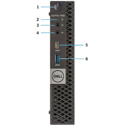 Dell OptiPlex 7000 7060 Desktop Computer - Intel Core i5 (8th Gen) i5 - 8500T 2.10 GHz - 8 GB DDR4 SDRAM - 256 GB SSD - Windows 10 Pro 64 - bit (English/French/Spanish) - Micro PC - 3 Year ProSupport XP72Y