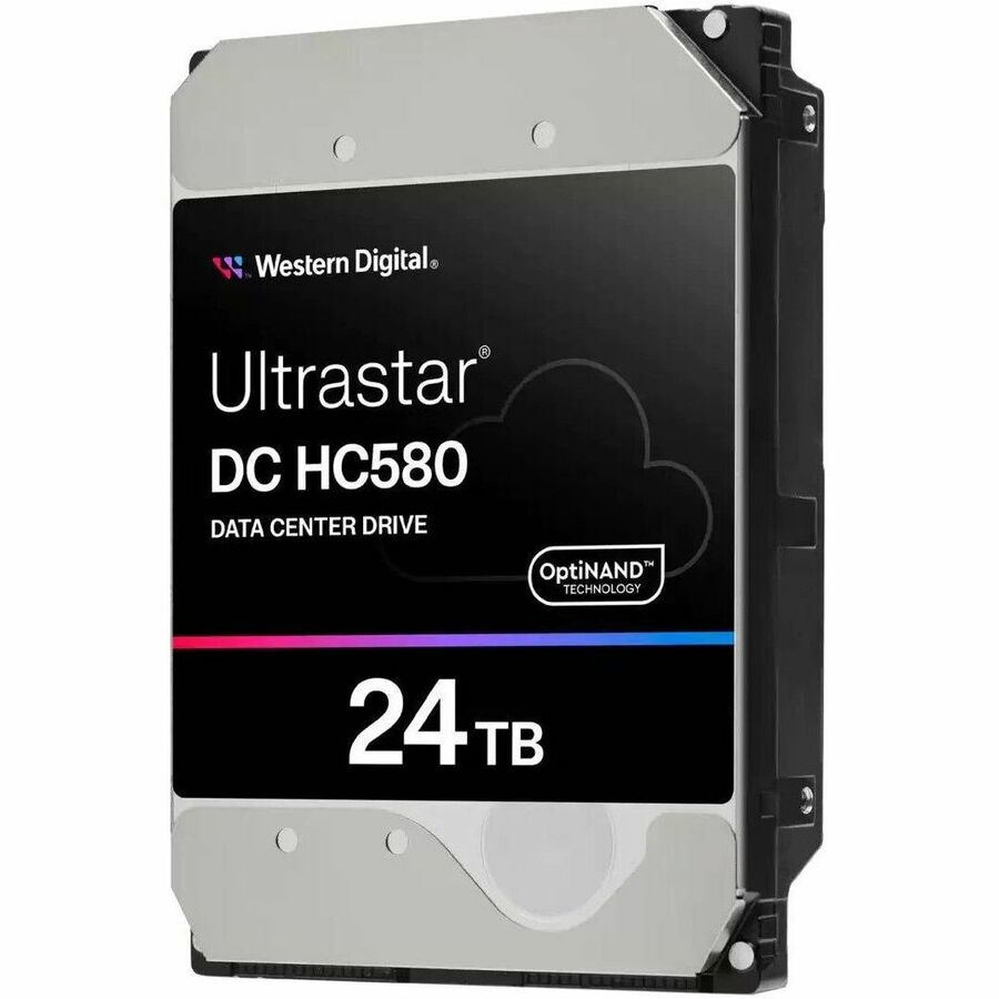 WD Ultrastar DC HC580 WUH722424ALE6L4 24 TB Hard Drive - 3.5" Internal - SATA (SATA/600) - Conventional Magnetic Recording (CMR) Method 0F62796