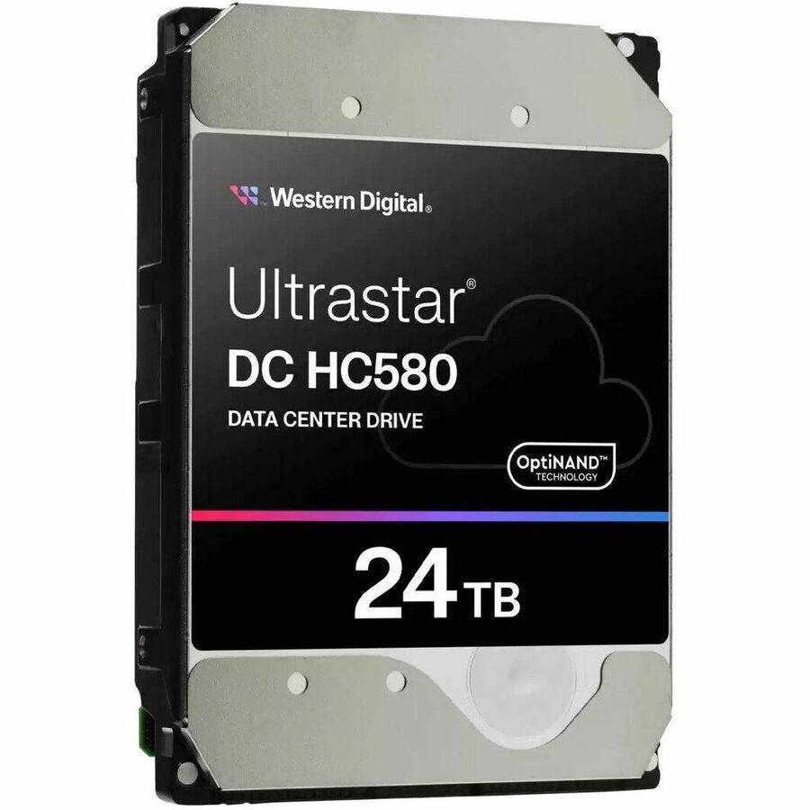 WD Ultrastar DC HC580 WUH722424ALE6L4 24 TB Hard Drive - 3.5" Internal - SATA (SATA/600) - Conventional Magnetic Recording (CMR) Method 0F62796