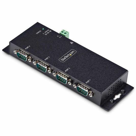 StarTech.com 4-Port Serial to Ethernet Adapter, IP Serial Device Server For Remote RS232 Devices, Wall/DIN Rail Mount, LAN To DB9 Converter I43-SERIAL-ETHERNET