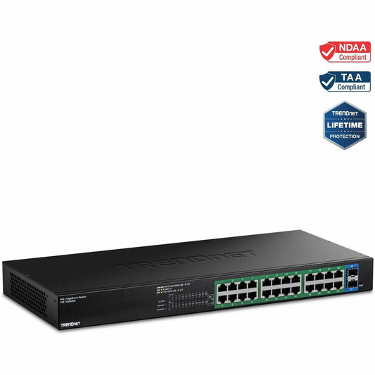 TRENDnet 26-Port Gigabit EdgeSmart PoE+ Switch TPE-TG262ES