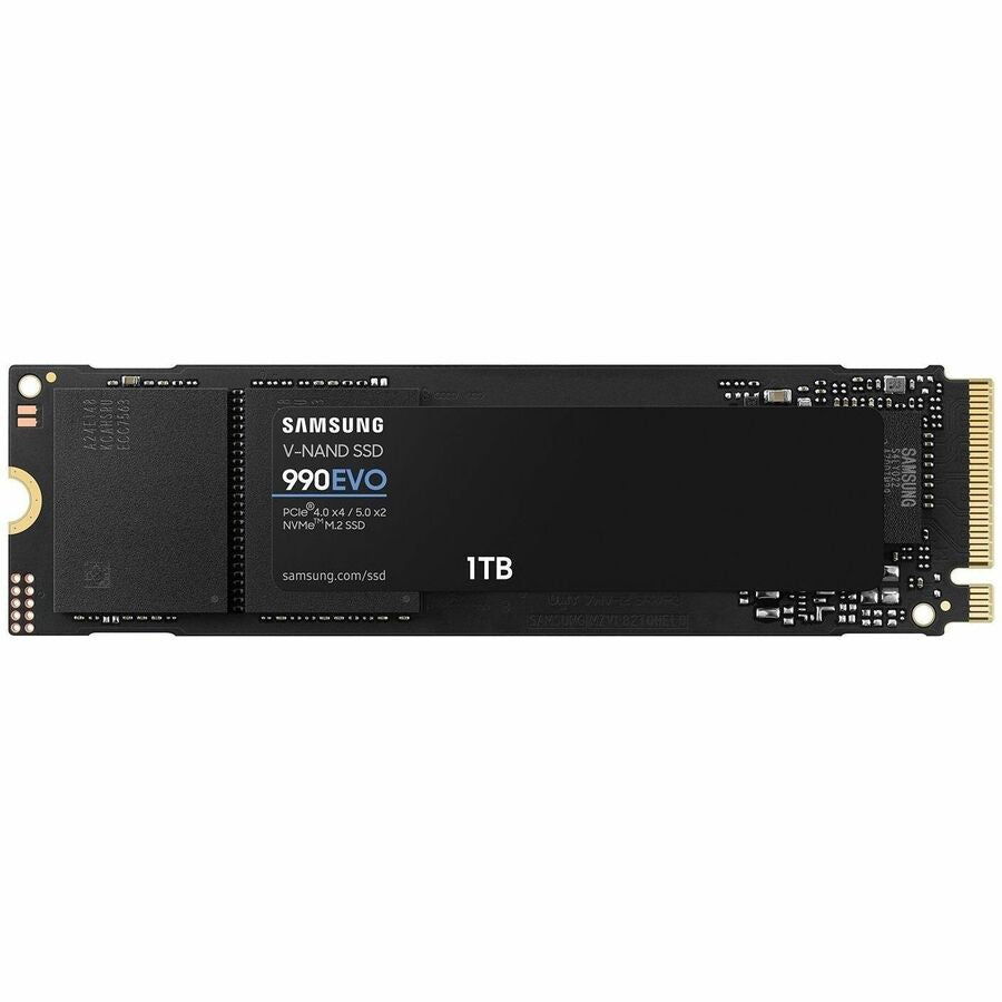 Samsung 990 EVO 1 TB Solid State Drive - M.2 2280 Internal - PCI Express NVMe (PCI Express NVMe 4.0 x4) - Black MZ-V9E1T0B/AM