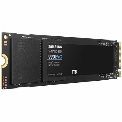 Samsung 990 EVO 1 TB Solid State Drive - M.2 2280 Internal - PCI Express NVMe (PCI Express NVMe 4.0 x4) - Black MZ-V9E1T0B/AM