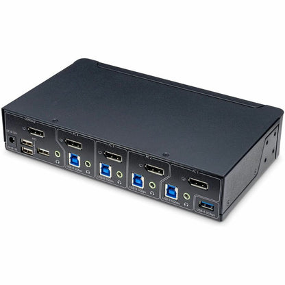 StarTech.com 4-Port DisplayPort KVM Switch, Single 4K 60Hz Monitor, 6x USB Ports, Hotkey & Push-Button Switching, TAA Compliant P4AD122-KVM-SWITCH