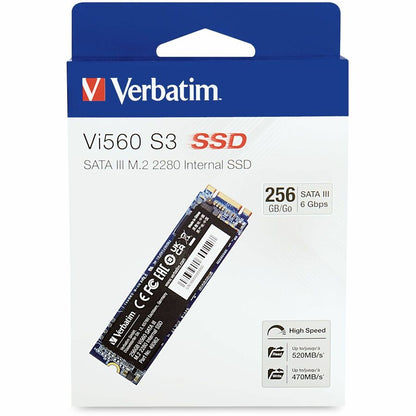 Verbatim Vi560 256 GB Solid State Drive - M.2 2280 Internal - SATA (SATA/600) 49362