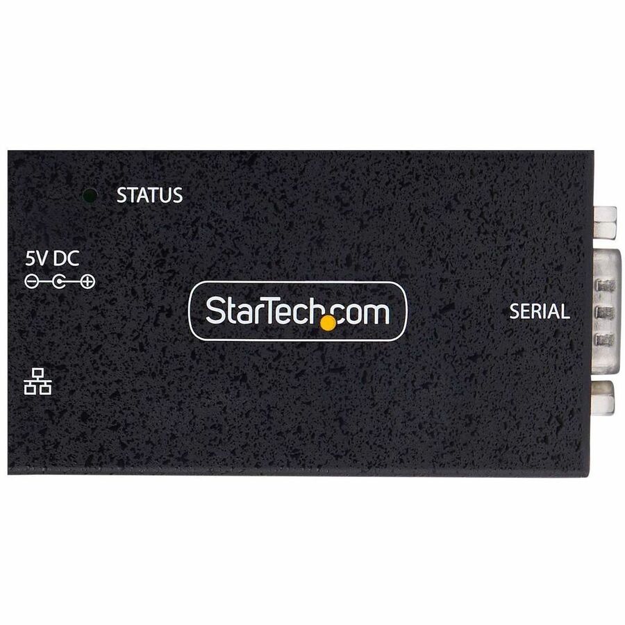 StarTech.com 1-Port Serial to Ethernet Adapter, 802.3af PoE Powered Serial Device Server, Wall/DIN Rail Mount, RJ45 LAN To DB9 Converter I13P-SERIAL-ETHERNET