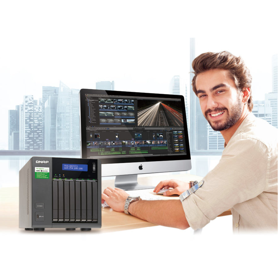 QNAP 8-bay 2.5-inch Thunderbolt 3 NAS with 10GbE Connectivity TVS-882ST3-I7-16G-US