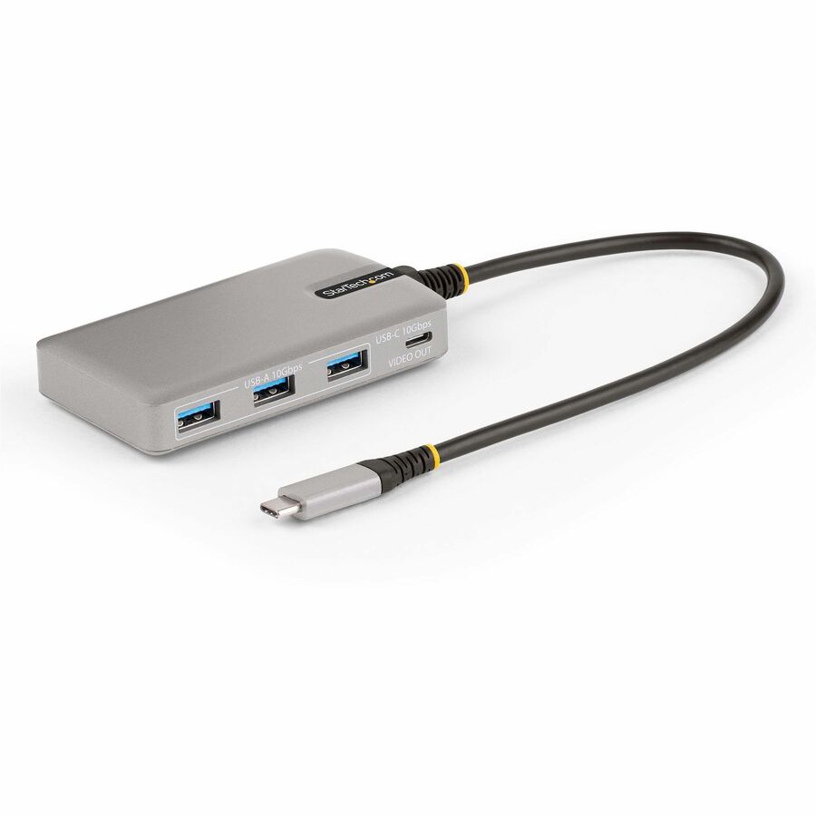 StarTech.com 4-Port USB-C Hub with USB-C DP Alt Mode Video Output, 3x USB-A, 1x USB-C, 100W Power Delivery Pass-Through, USB 3.2 10Gbps HB31C3A1CDPPD3