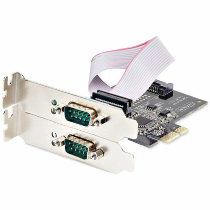 StarTech.com 2-Port Serial PCIe Card, Dual-Port RS232/RS422/RS485 Card, 16C1050 UART, ESD Protection, Windows/Linux, TAA-Compliant 2S232422485-PC-CARD