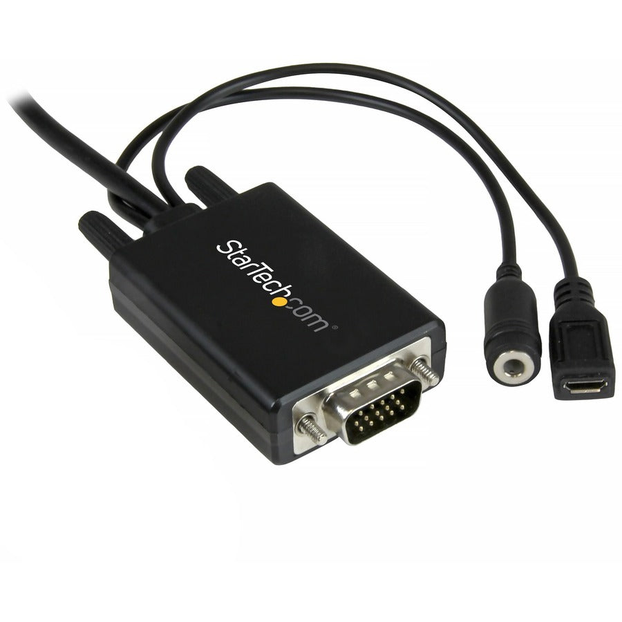 StarTech.com 6 ft 2m DisplayPort to VGA Adapter Cable with Audio - DP to VGA Converter - 1920x1200 DP2VGAAMM2M