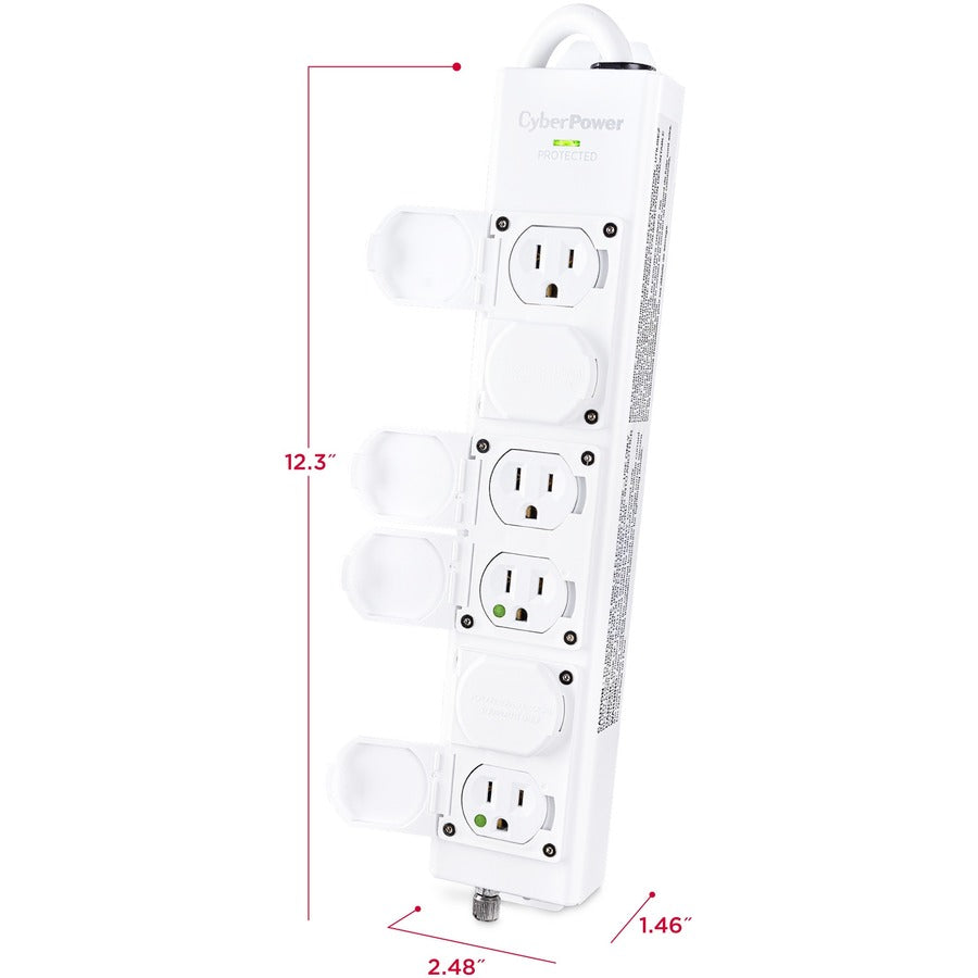 CyberPower MPV615S 6-Outlet Surge Suppressor/Protector MPV615S